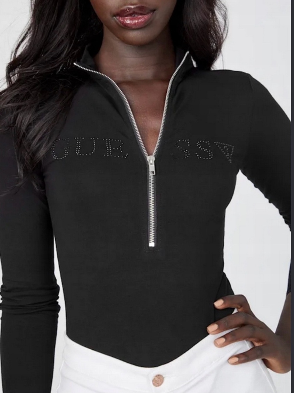 GUESS Black Long-Sleeve bodysuit
